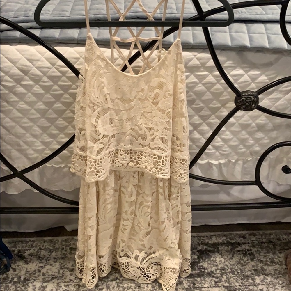 Cream Lace Dress
